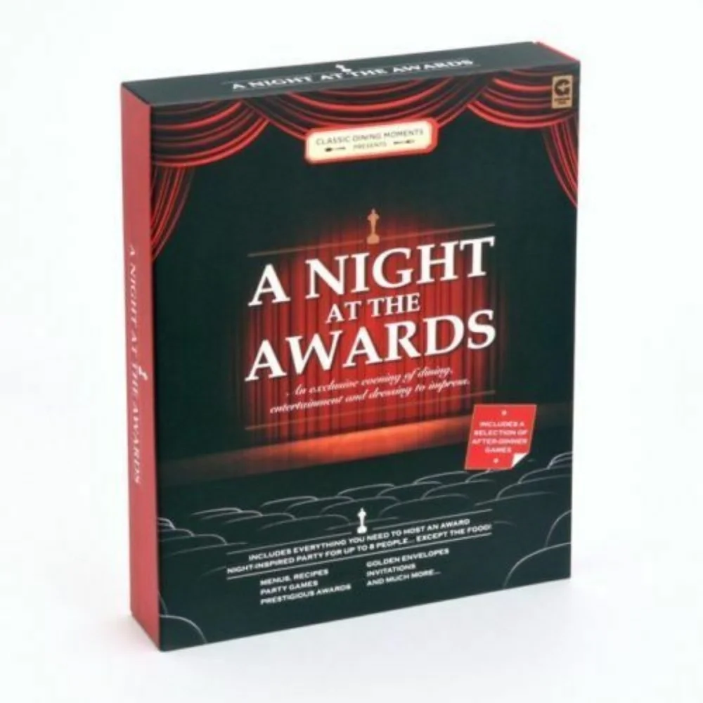 TV Award Oscars Emmy's Night Dinner Party Game Planner For 8